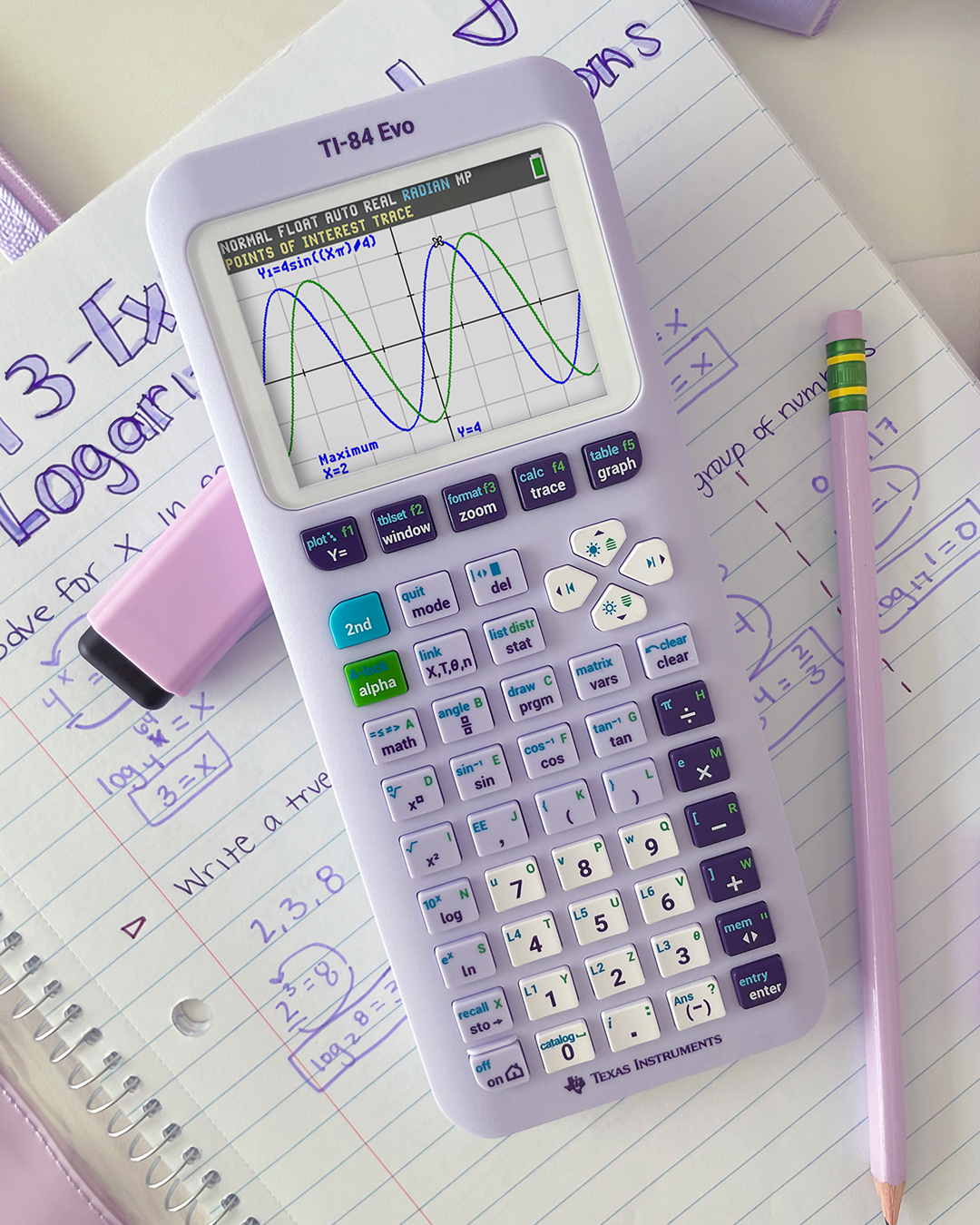 Lavender GRAPHING CALCULATOR
